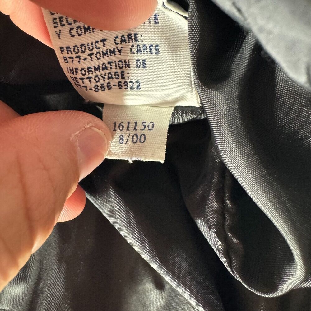 Vintage Tommy Hilfiger Down‎ Puffer Vest Mens Medium Black Full Zip 2000 Y2K VTG - Picture 9 of 15